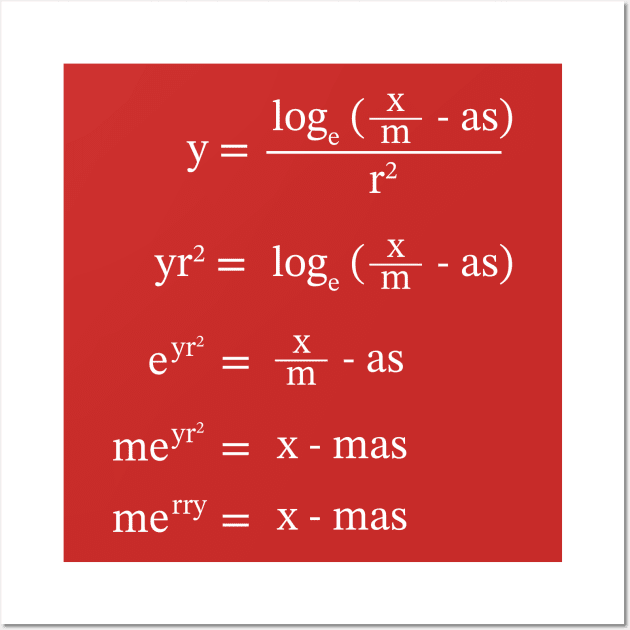 Christmas Math Equation Wall Art by BuzzBenson